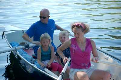 The 16 ft Bee rowing boat for two rowers