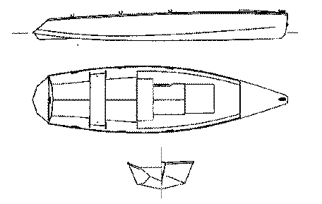 The 16 ft Bee rowing boat for two rowers