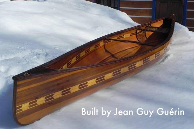The wood-strip Bob's Special canoe makes a very stable fishing canoe