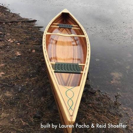 The wood-strip Bob's Special canoe makes a very stable fishing canoe