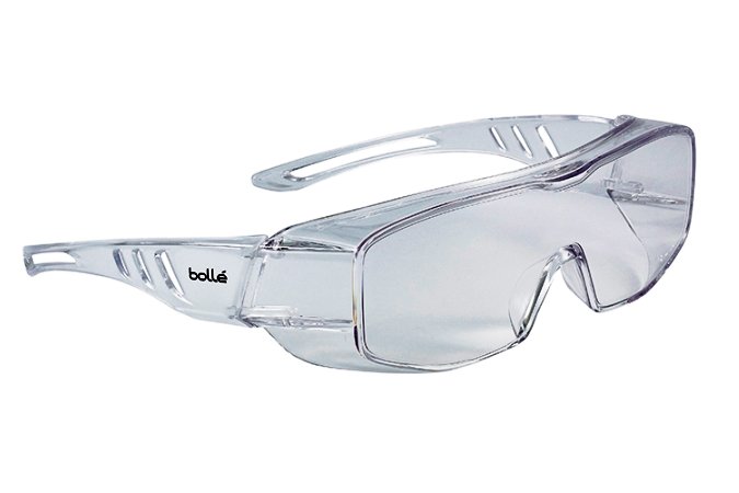 Bollé Overlight safety spectacles providing eye protection from all sides