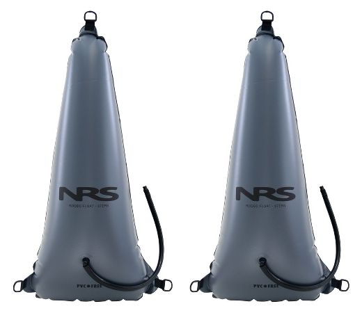 Pair of narrow NRS kayak buoyancy bags