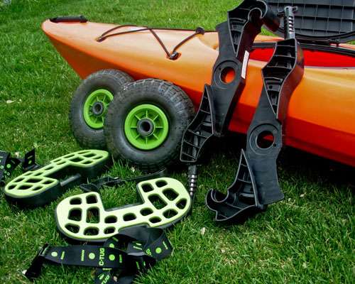 C-Tug canoe or kayak trolley that fits in a kayak hatch