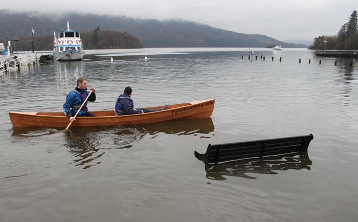 A wooden Canoe for all of the family