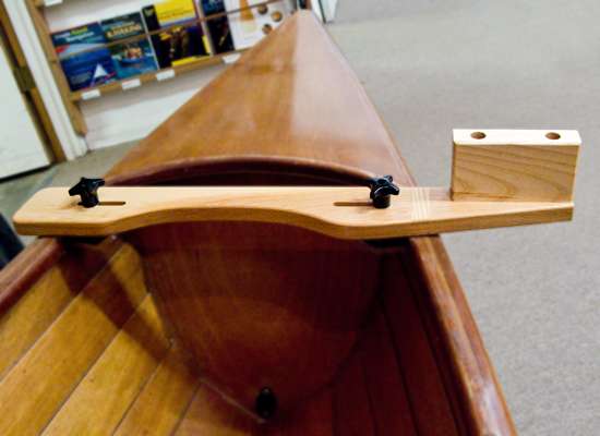 Ash motor mount for a canoe