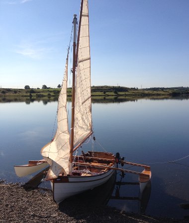 Fyne Four sailing dinghy with Michael Storer outriggers