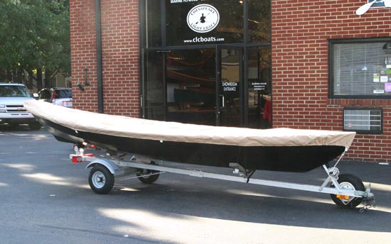 Canvas boat cover for a Northeaster Dory