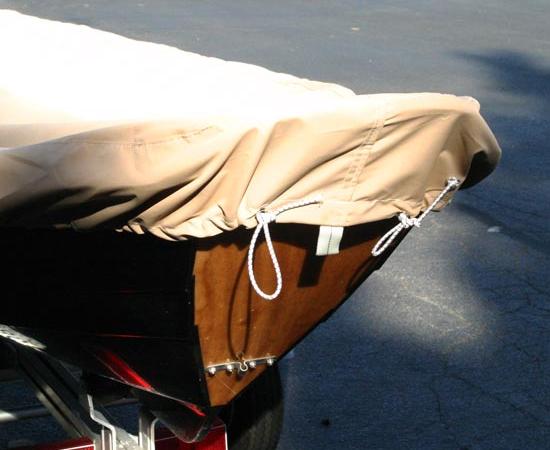 Canvas boat cover for a Northeaster Dory