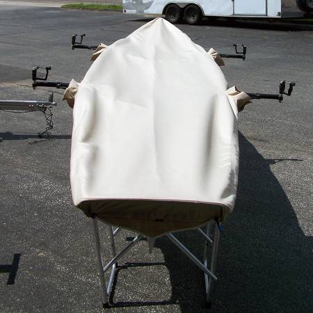 Canvas boat cover for a Tandem Wherry
