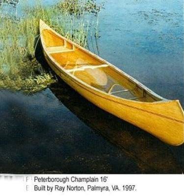 The Champlain 16 is a classic recreational canoe for light touring, built using modern wood-strip planking