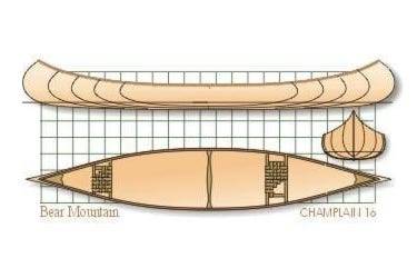 The Champlain 16 is a classic recreational canoe for light touring, built using modern wood-strip planking