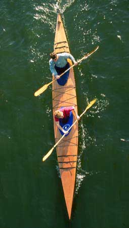 Chesapeake double kayak built at home from a fyne boats kit