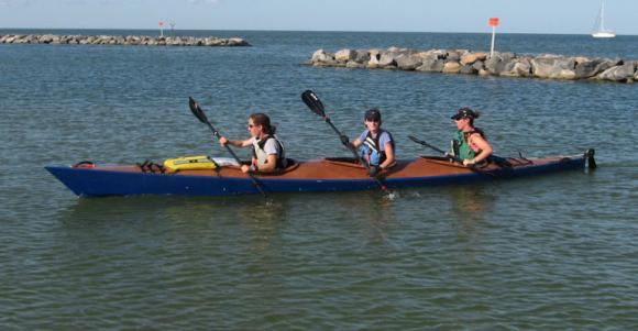Self built triple kayak from fyne boats