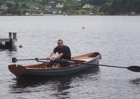 Kit built rowing boat in Norway