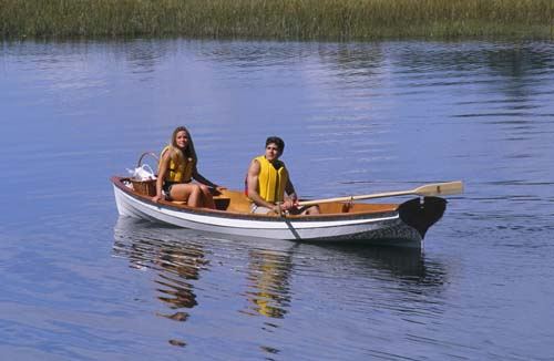 Rowing boat drifting