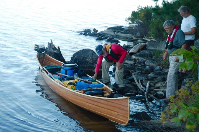 The Coppermine is an easy-to-paddle canoe with a small transom for an outboard motor