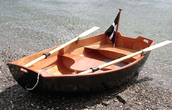 Home built clinker Eastport pram dinghy