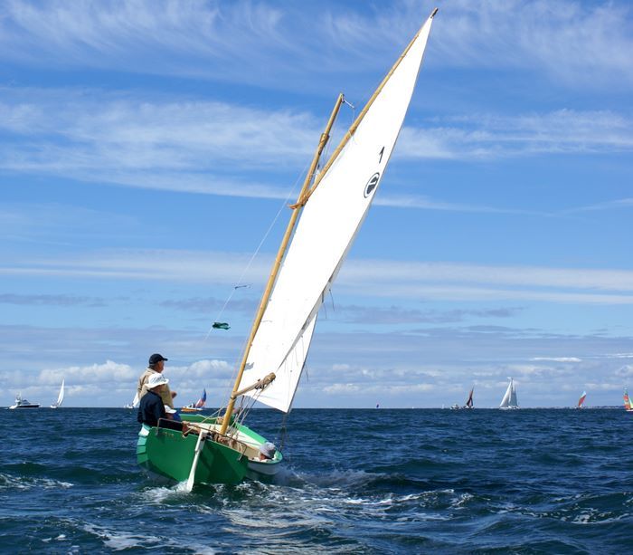 The Ebihen 16 Clinker is a traditional sailing boat built using the stitch-and-glue method
