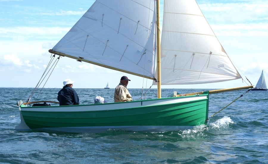 The Ebihen 16 Clinker is a traditional sailing boat built using the stitch-and-glue method