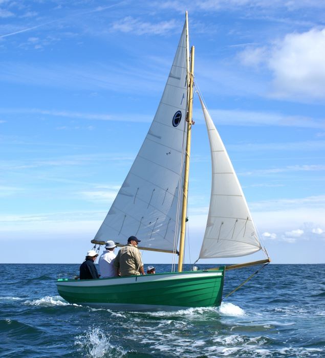 The Ebihen 16 Clinker is a traditional sailing boat built using the stitch-and-glue method