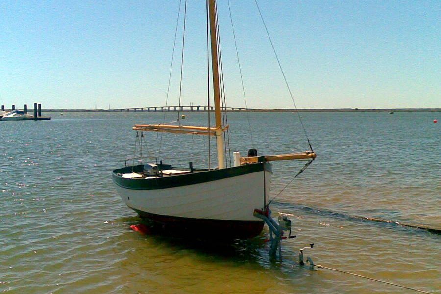 The Ebihen 16 Clinker is a traditional sailing boat built using the stitch-and-glue method