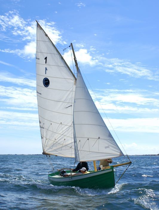The Ebihen 16 Clinker is a traditional sailing boat built using the stitch-and-glue method