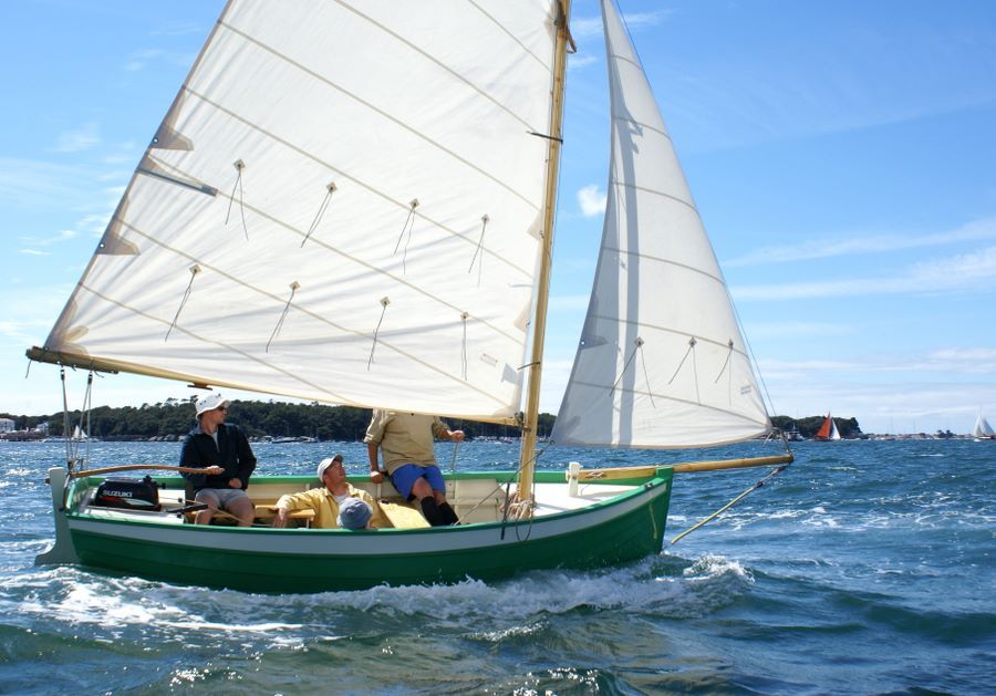 The Ebihen 16 Clinker is a traditional sailing boat built using the stitch-and-glue method
