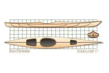 The Endeavour 17 is a sleek and comfortable wood-strip sea kayak
