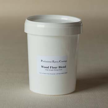 Wood flour blend filler for epoxy