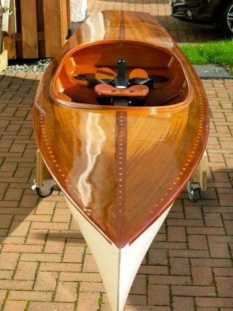 An Expedition Wherry customised with a cedar-strip deck