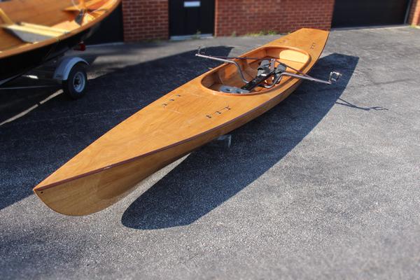 The deck of the Expedition Wherry rowing boat