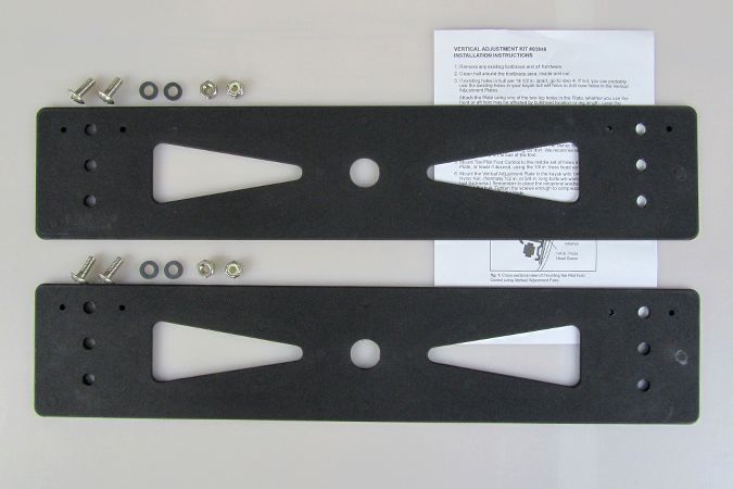 Height adjustment kit for kayak footbraces