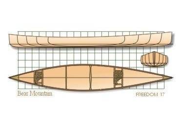 The Freedom 17 is a modern, efficient wood-strip canoe for extended trips