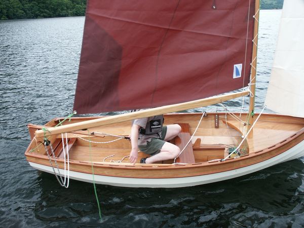 Paint and varnish on a FyneFour sailing dinghy from Fyne Boat Kits