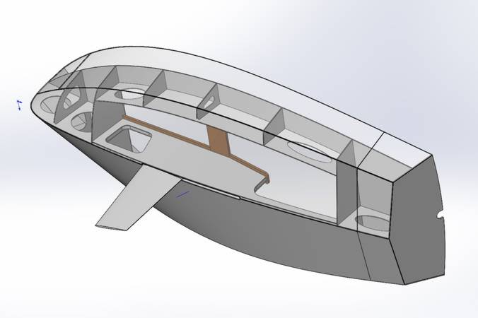Gaffling dinghy hull construction