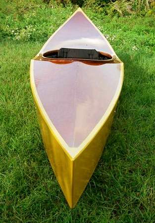 Ganymede is a simple, easy to build recreational wooden kayak