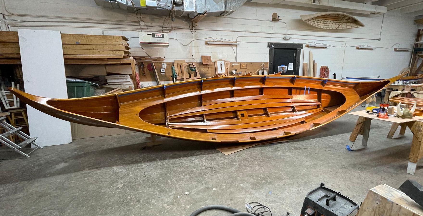 The interior of the Gislinge boat replica