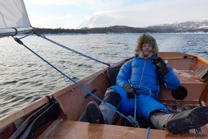 The Goat Island Skiff is a simple lightweight wooden sailing dinghy