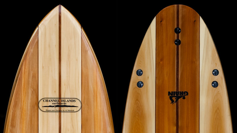 Channel Islands Biscuit wooden surfboard