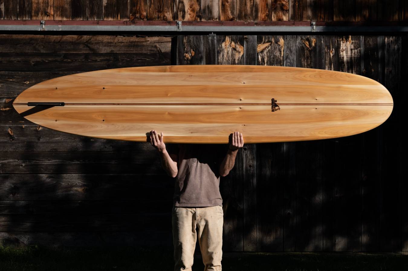 Root hollow wooden surfboard