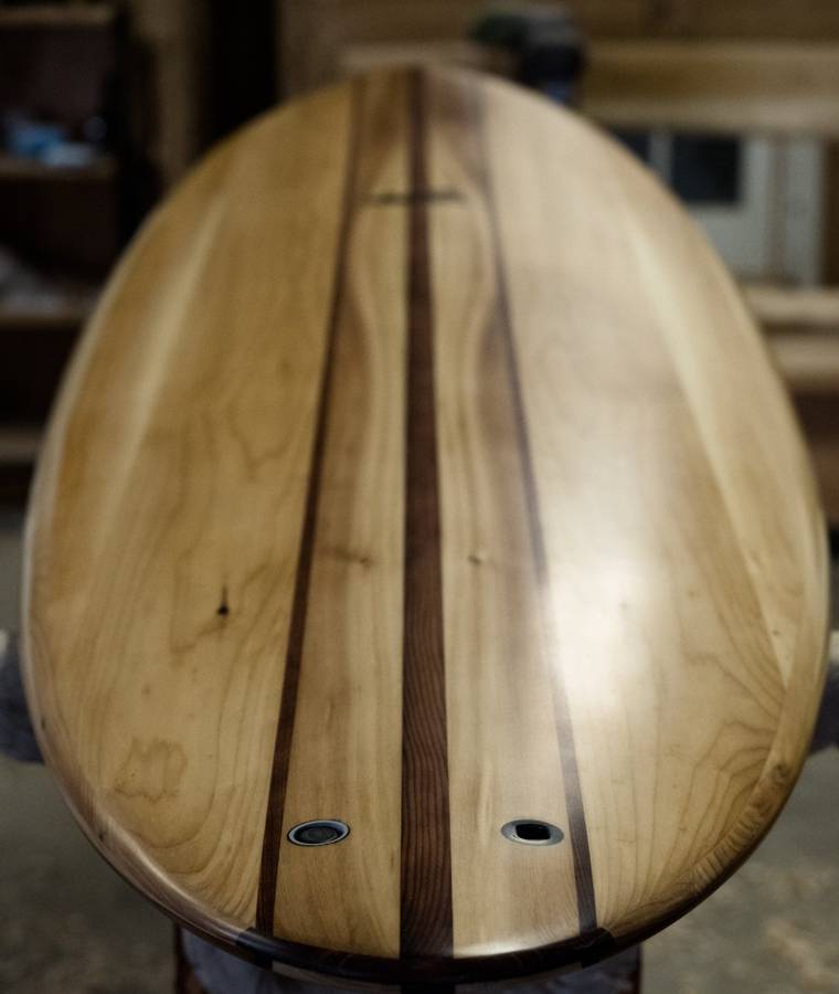Sapling hollow wooden surfboard