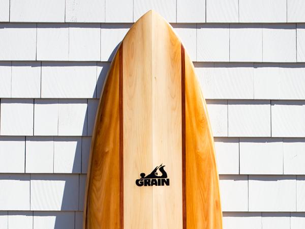 Seed hollow wooden surfboard by Grain Surfboards