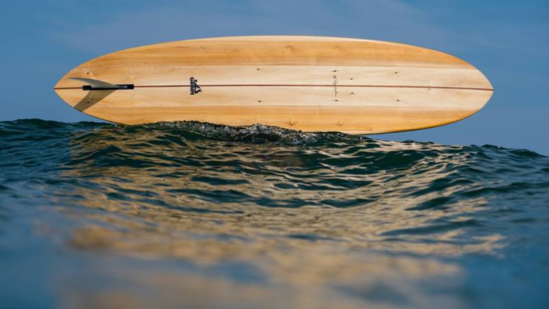 Thick Lizzy hollow wooden surfboard