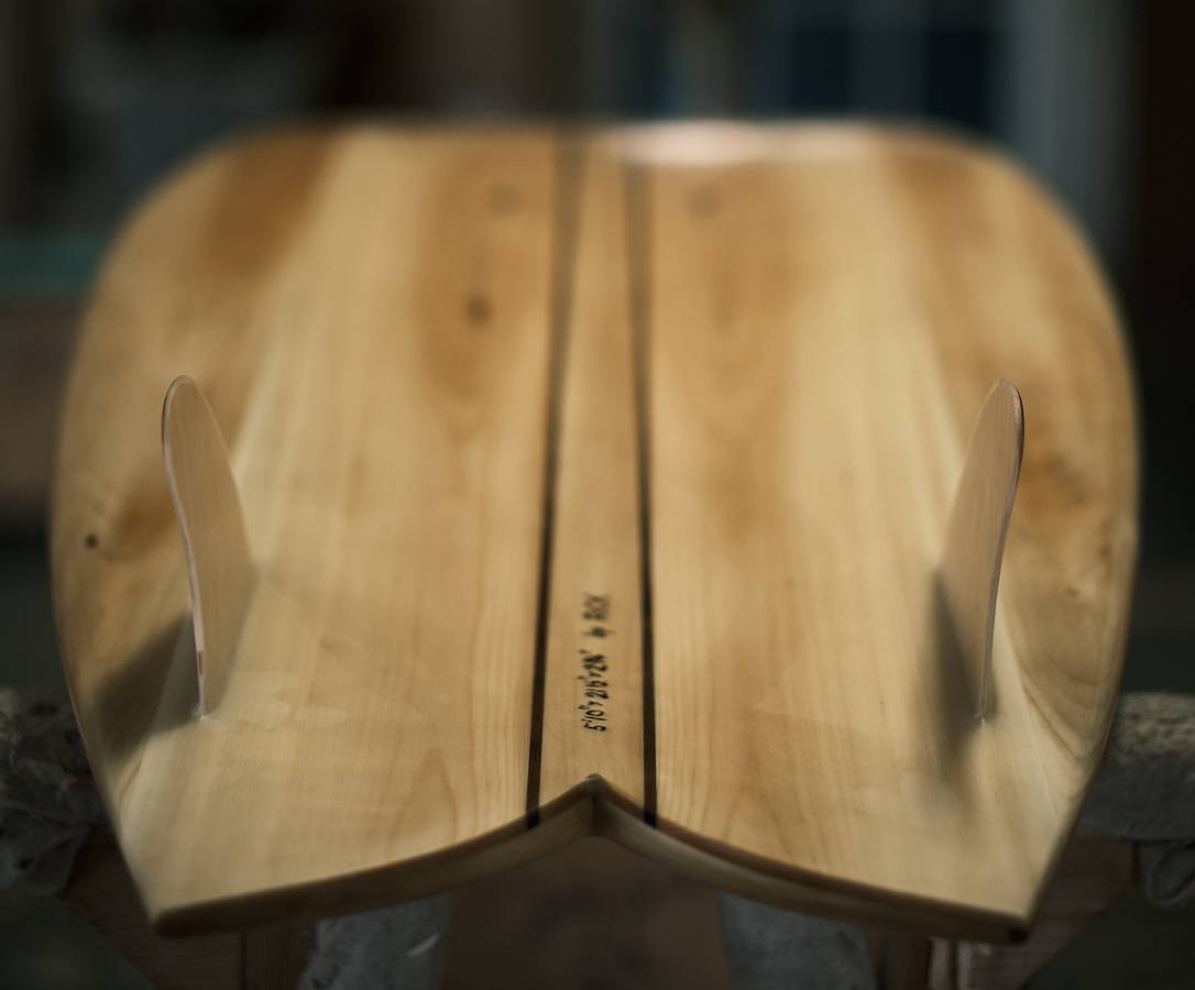 Waka hollow wooden surfboard