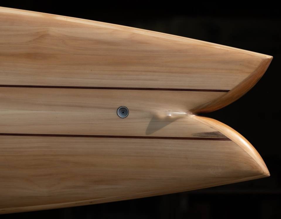 Waka hollow wooden surfboard