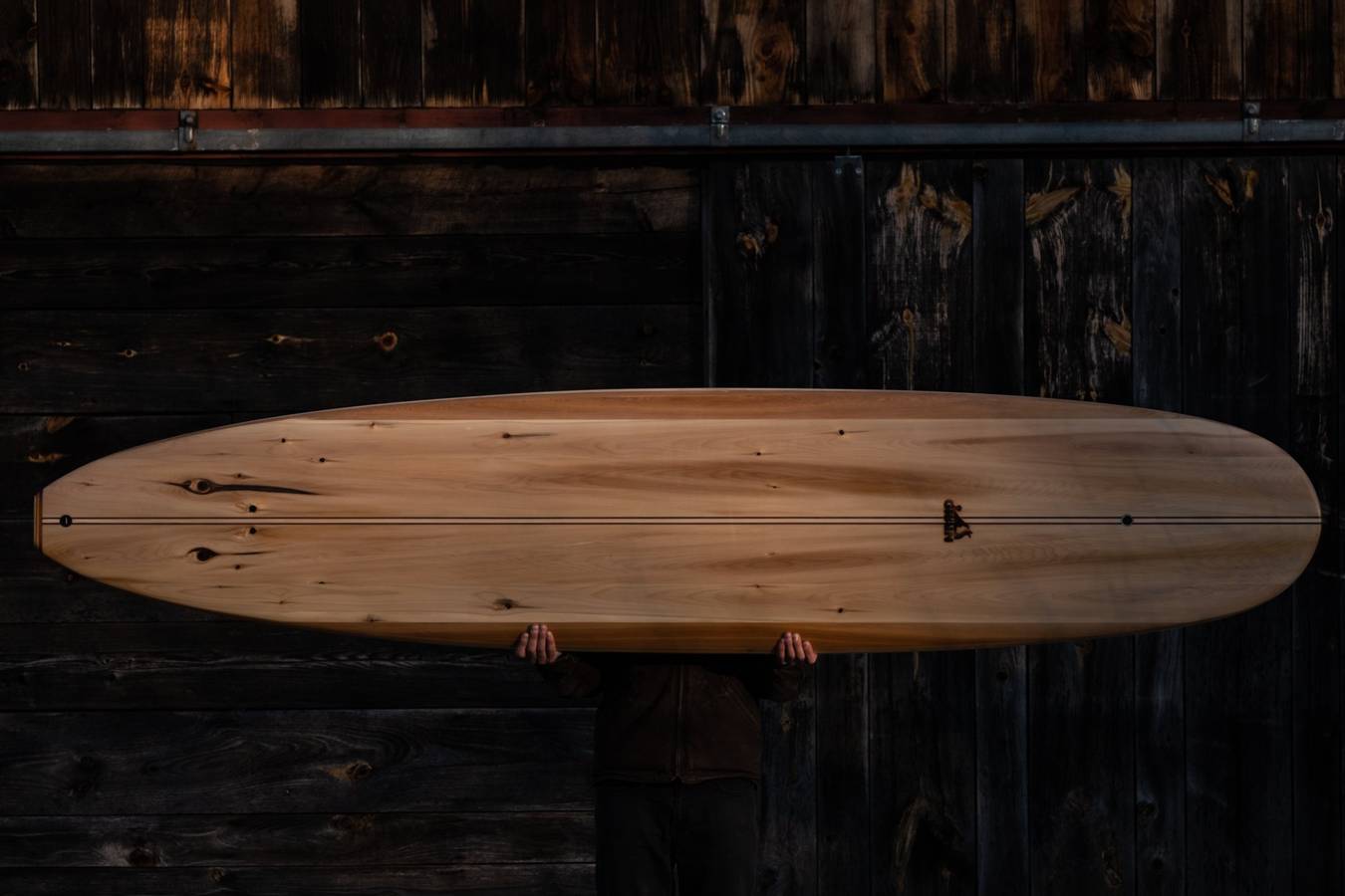 Waterlog hollow wooden surfboard