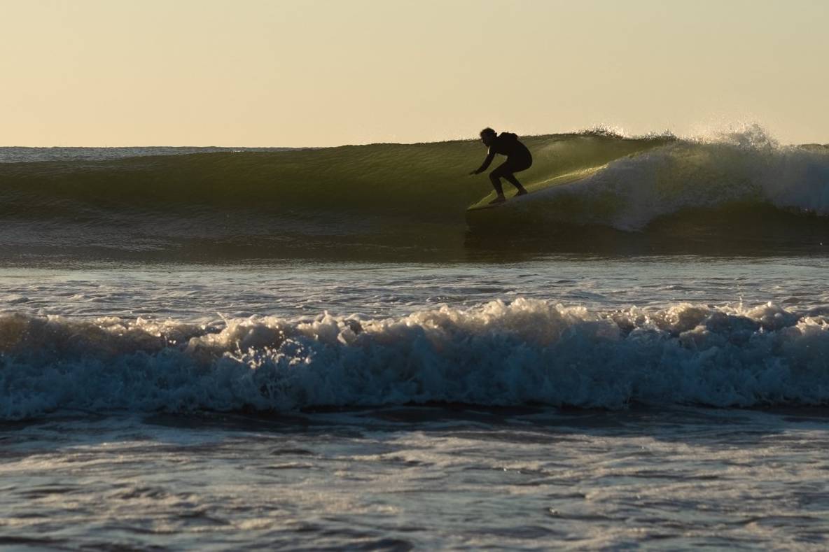 Waterlog hollow wooden surfboard