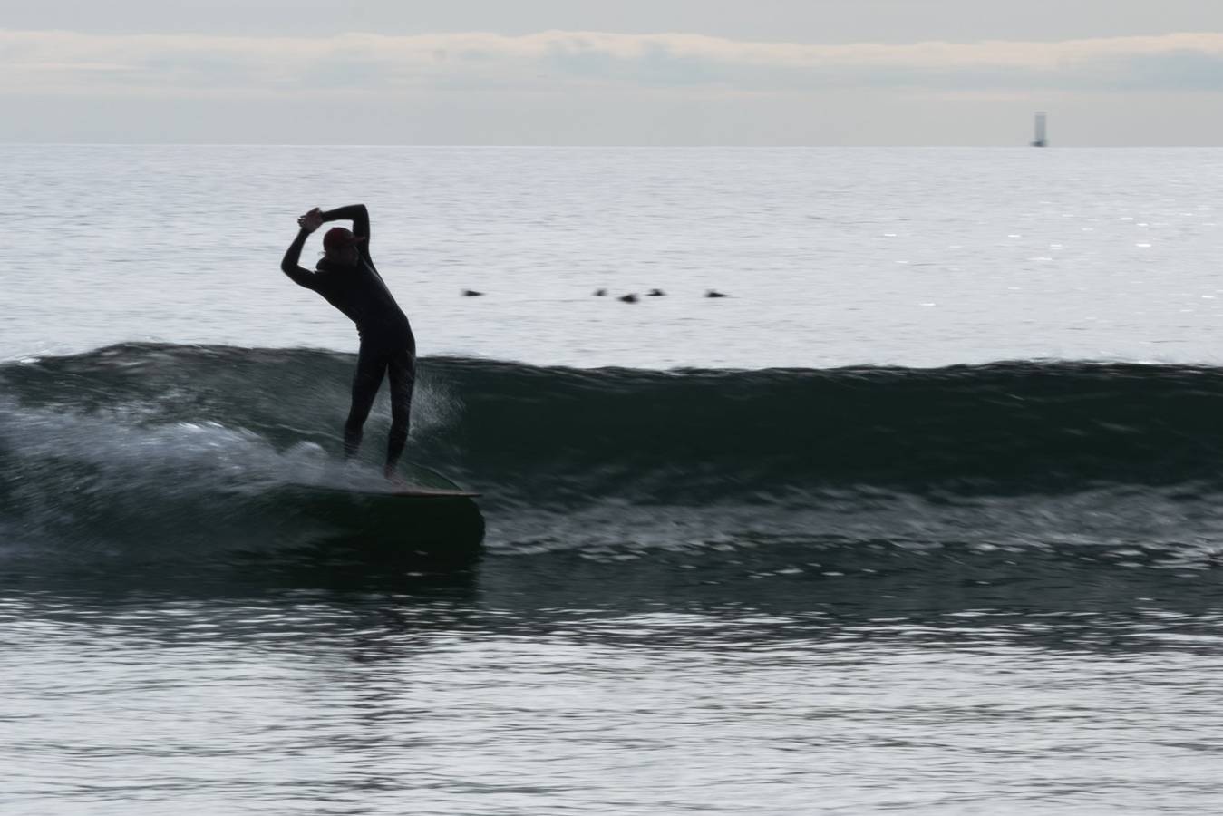 Waterlog hollow wooden surfboard