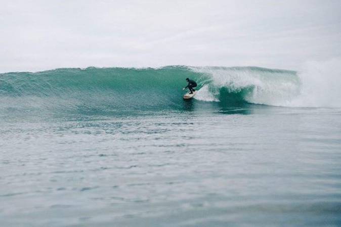 Wherry hollow wooden surfboard