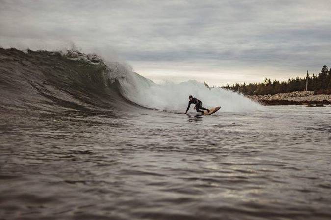 Wherry hollow wooden surfboard